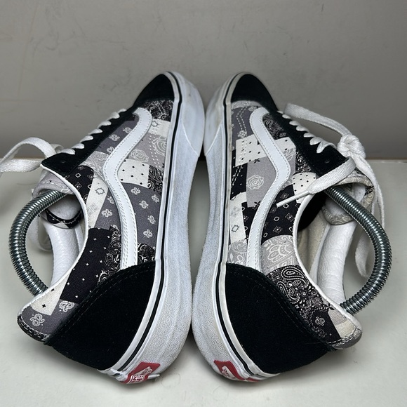 Vans customs Black and White Patchwork old skool Sneakers - Picture 5 of 8